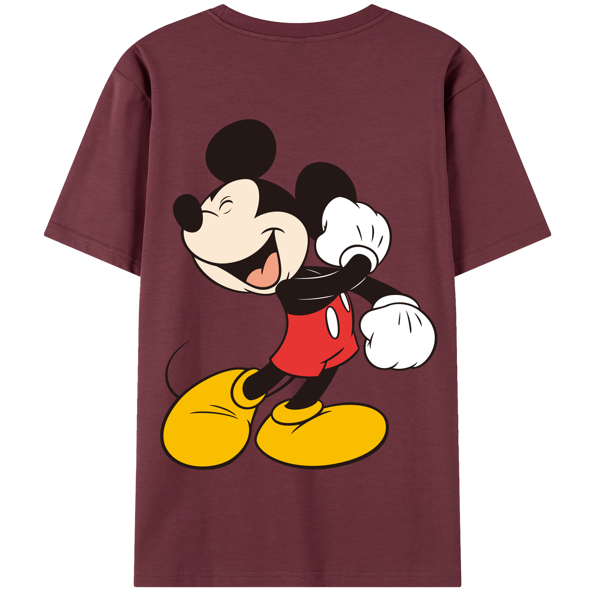 （画像用） ミッキーマウス Mickey Mouse 綿100％半袖Tシャツ（背面プリント）